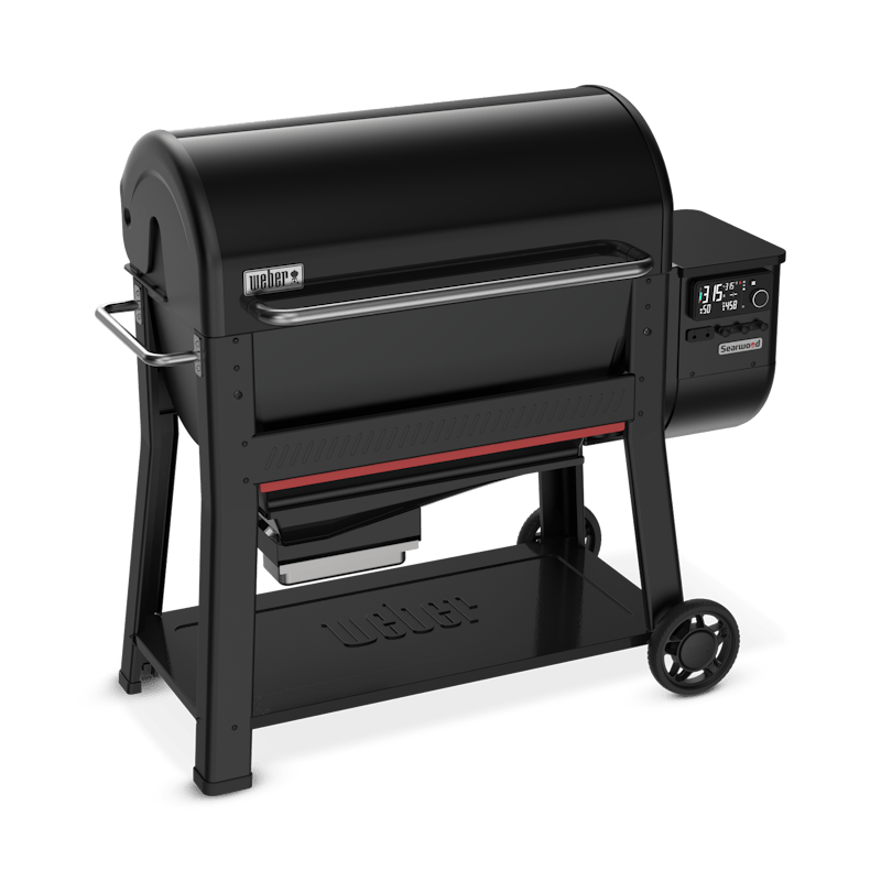 Weber SEARWOOD XL Holzpelletgrill in Schwarz mit digitalem Bedienfeld und robustem Untergestell