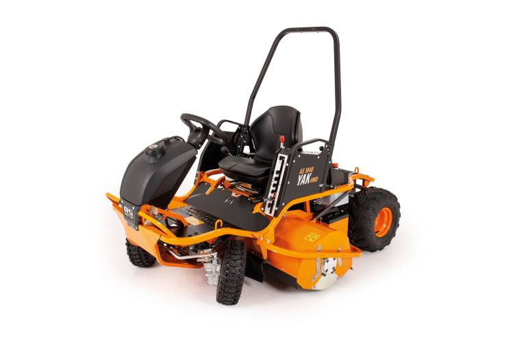 AS 1040 YAK 4WD Aufsitzschlegelmäher in Orange und Schwarz mit ergonomischem Sitz und Allradantrieb