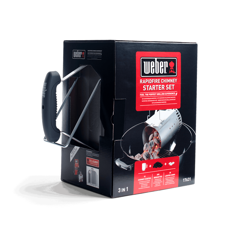 Verpackung des Weber Rapidfire Chimney Starter Sets für Grillanzündung
