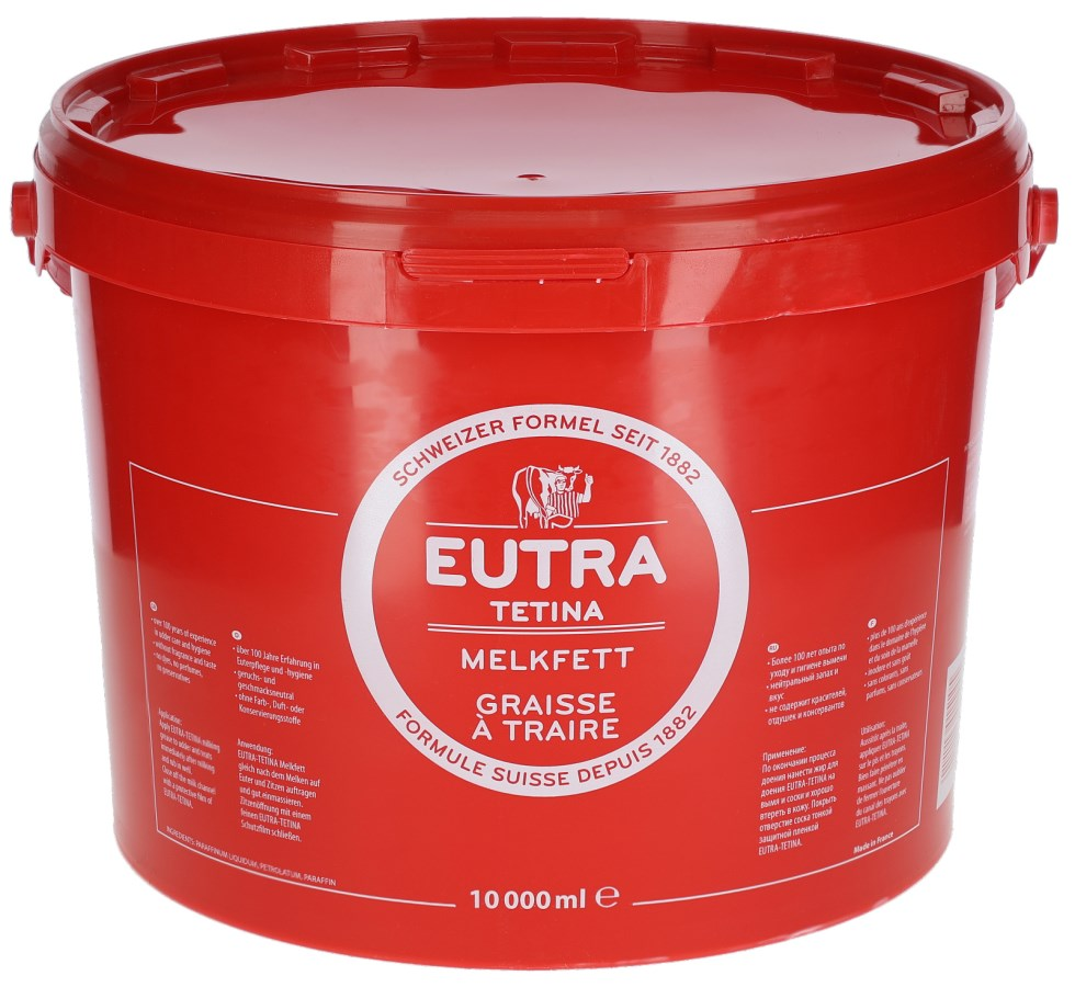 Rote 1000 ml Dose Eutra Melkfett mit Produktinformationen