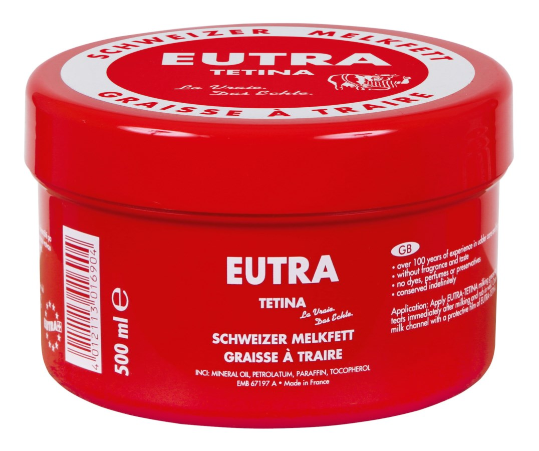 Rote Dose Eutra Melkfett 500 ml mit Produktinformationen