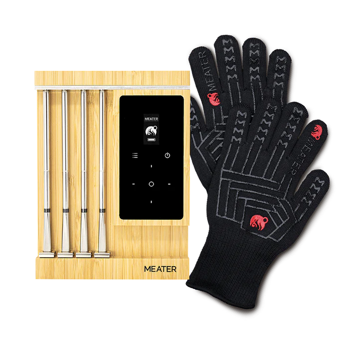 MEATER Pro XL Kochthermometer mit vier Sonden und hitzebeständigen Handschuhen