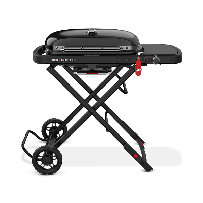 Weber Traveler Gasgrill Stealth Edition auf Wagen