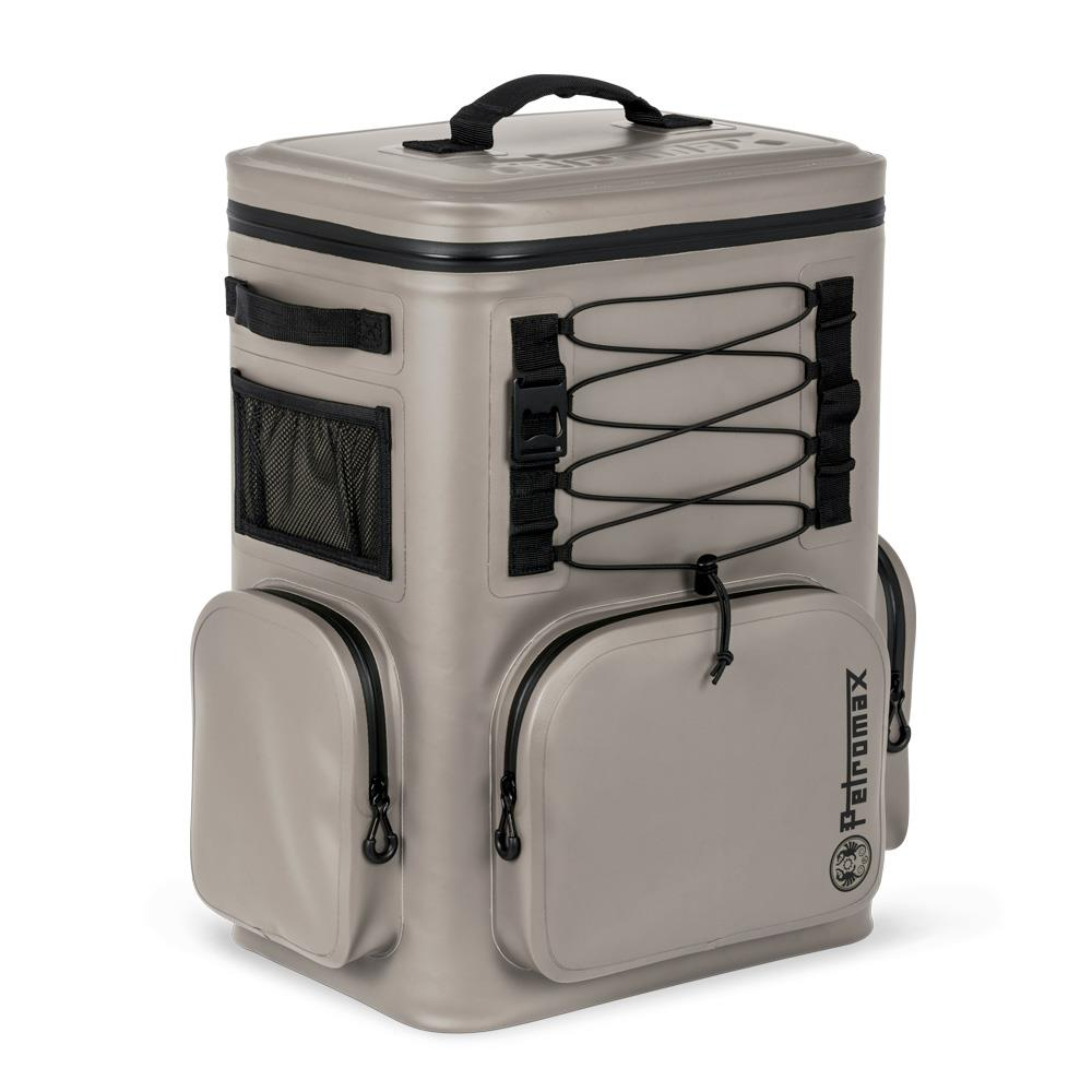 Petromax Kühlrucksack 27 Liter in Grau mit mehreren Taschen und robustem Design