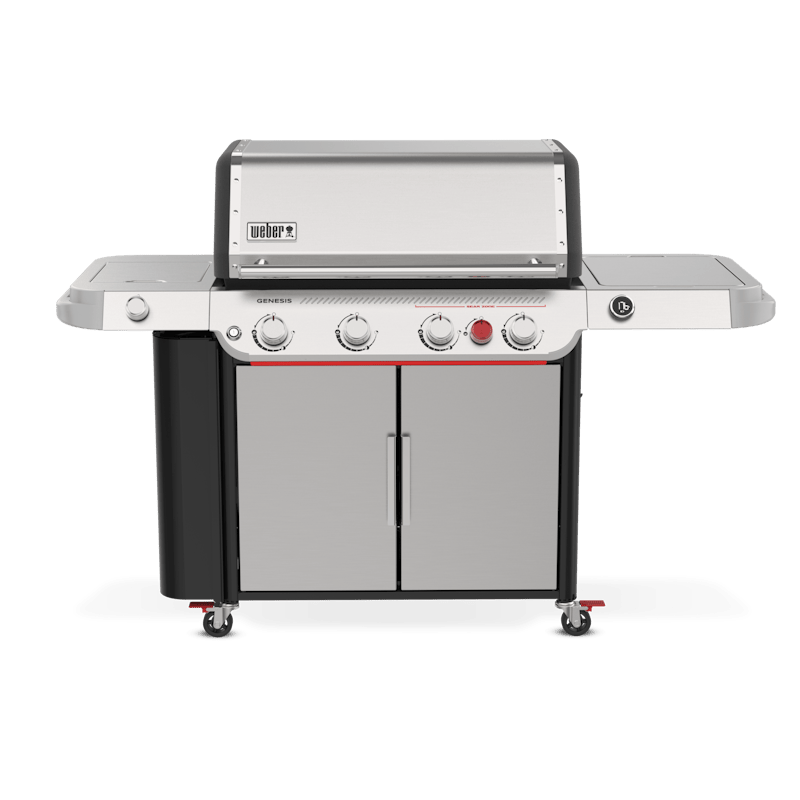 Weber GENESIS SP-435W GBS Gasgrill in Edelstahl mit vier Brennern und Seitenbrenner