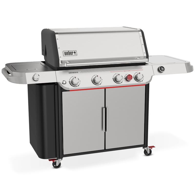 Weber GENESIS SP-435W GBS Gasgrill in Edelstahl mit vier Brennern und Seitenbrenner
