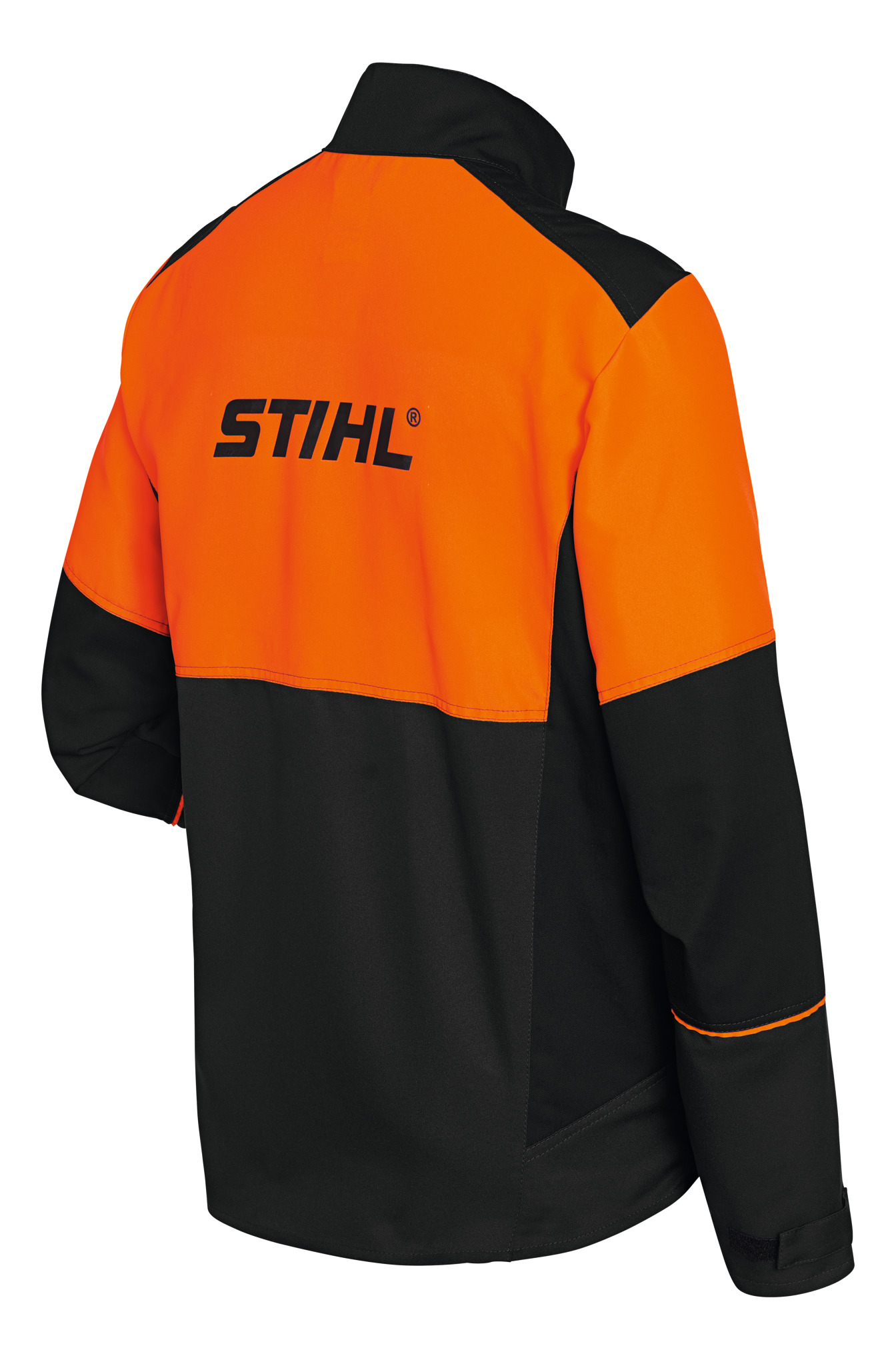 STIHL Jacke FUNCTION Universal in Warnorange und Schwarz mit Logo auf dem Rücken