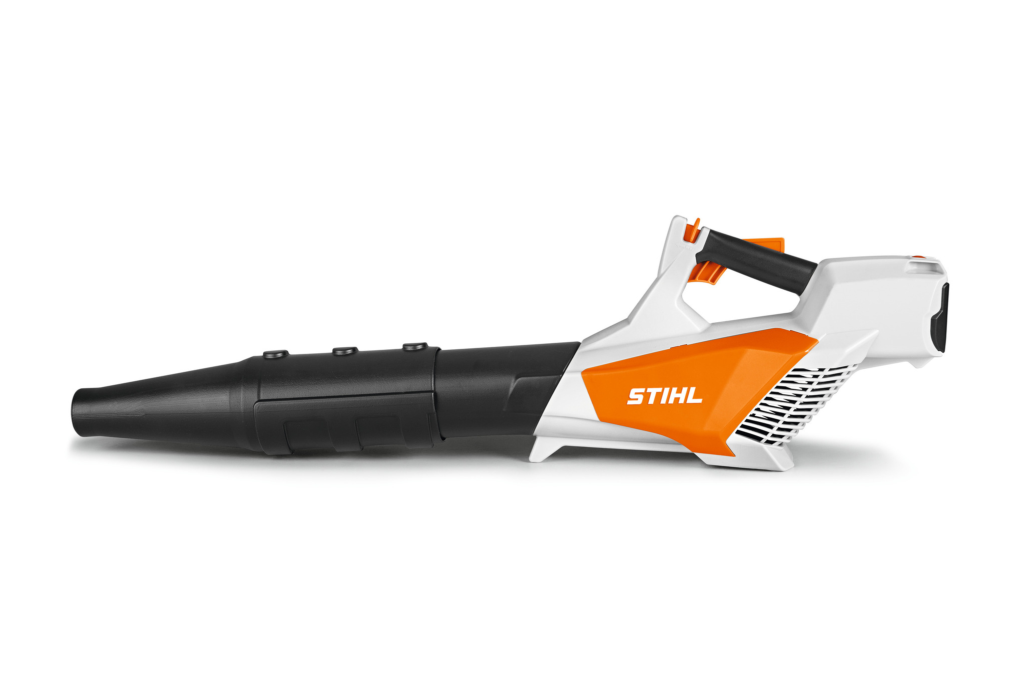Stihl Spielzeug-Blasgerät für Kinder in Weiß und Orange mit Sicherheitsschalter