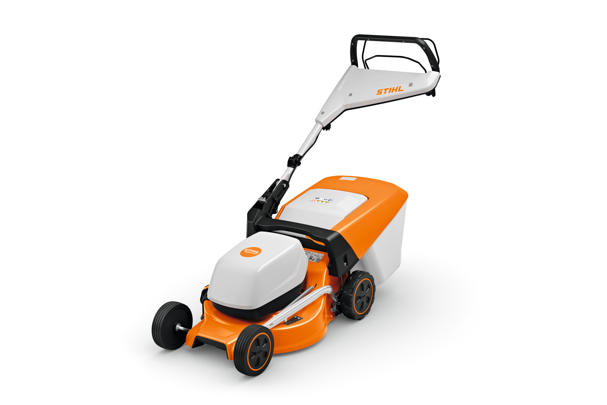 STIHL Akku-Rasenmäher RMA 248 T auf weißem Hintergrund