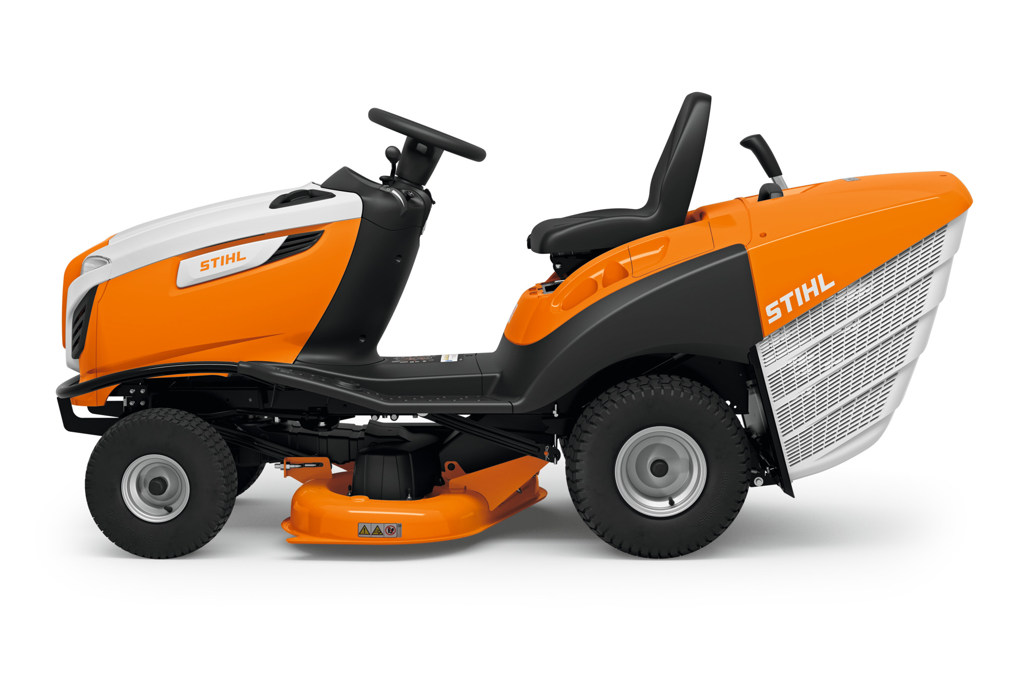 Stihl RT 5097 Aufsitzmäher in Orange und Schwarz für Gartenpflege