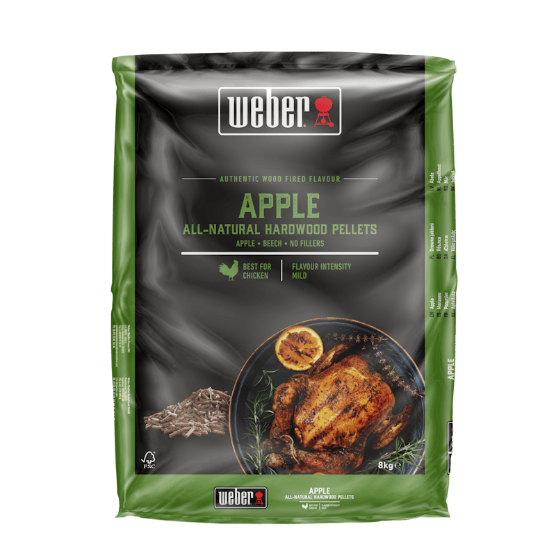 Weber SmokeFire Apfelholz Holzpellets 8 kg Verpackung