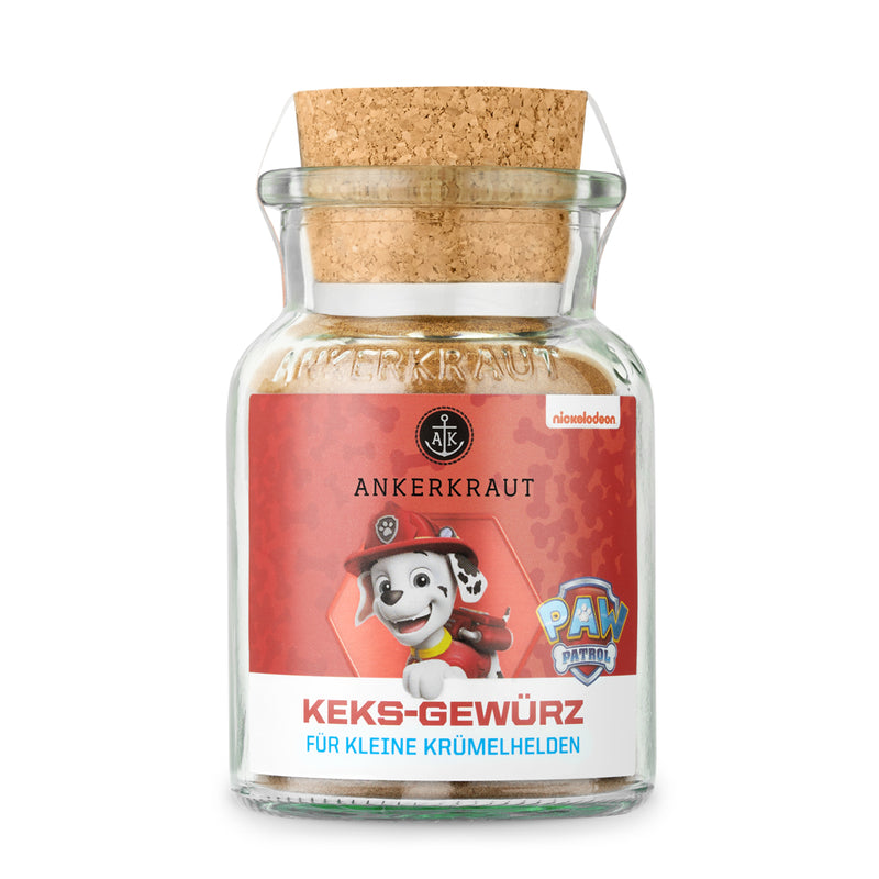 Ankerkraut Keks Gewürz im Glas mit Marshall von Paw Patrol auf dem Etikett