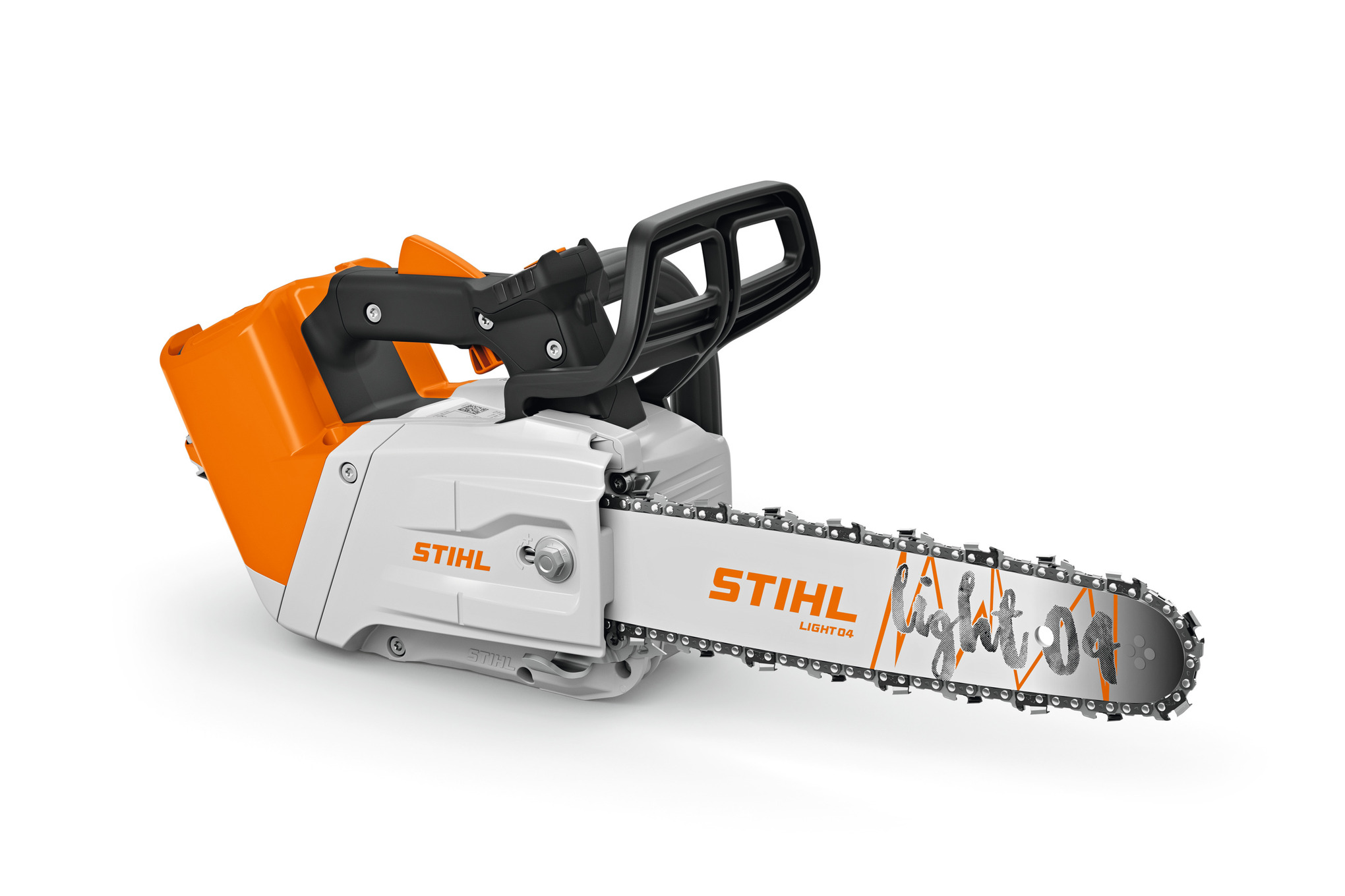 STIHL MSA 220 T Akku-Baumpflegesäge in Orange und Weiß mit Markenlogo