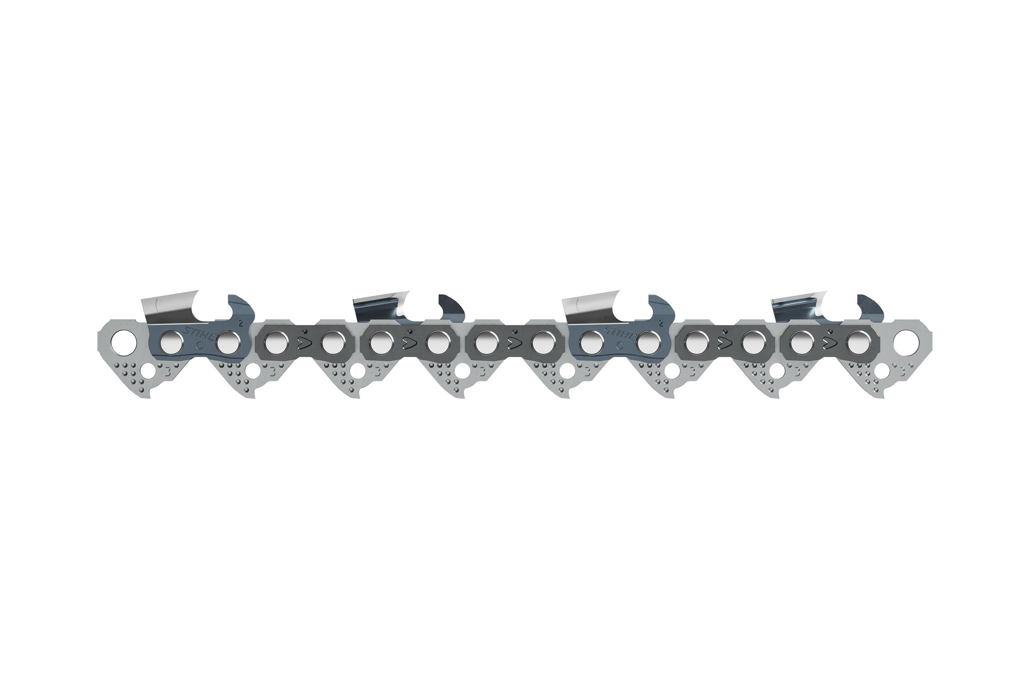Nahaufnahme der Stihl Kette 26 RS Rapid Super 35 cm für professionelle Forstarbeiten