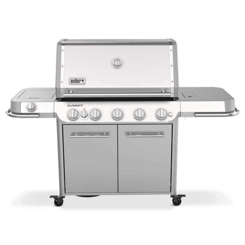 Weber Summit FS38 S Gasgrill aus Edelstahl mit mehreren Brennern und Stauraum