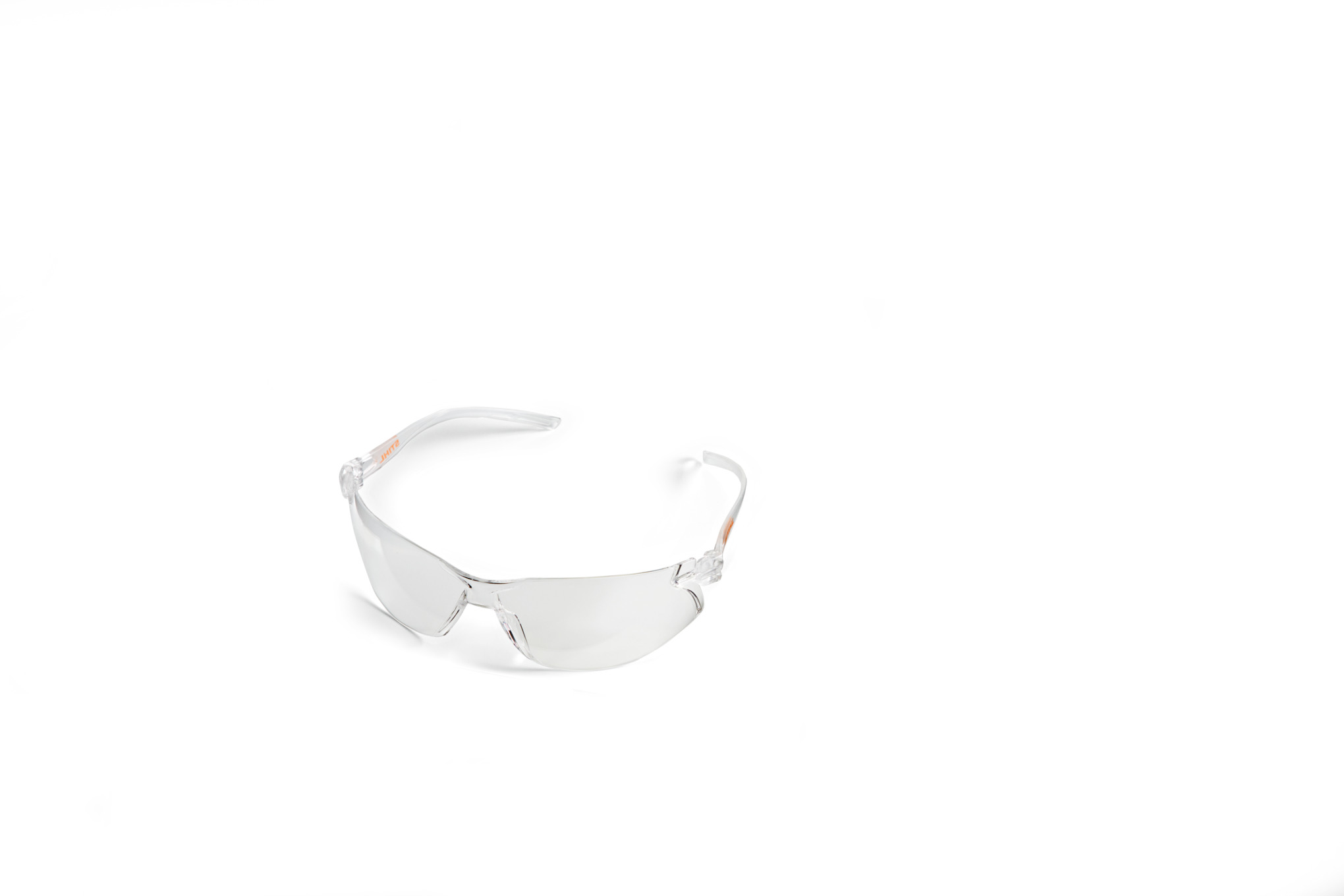 STIHL Schutzbrille FUNCTION Slim transparent auf weißem Hintergrund