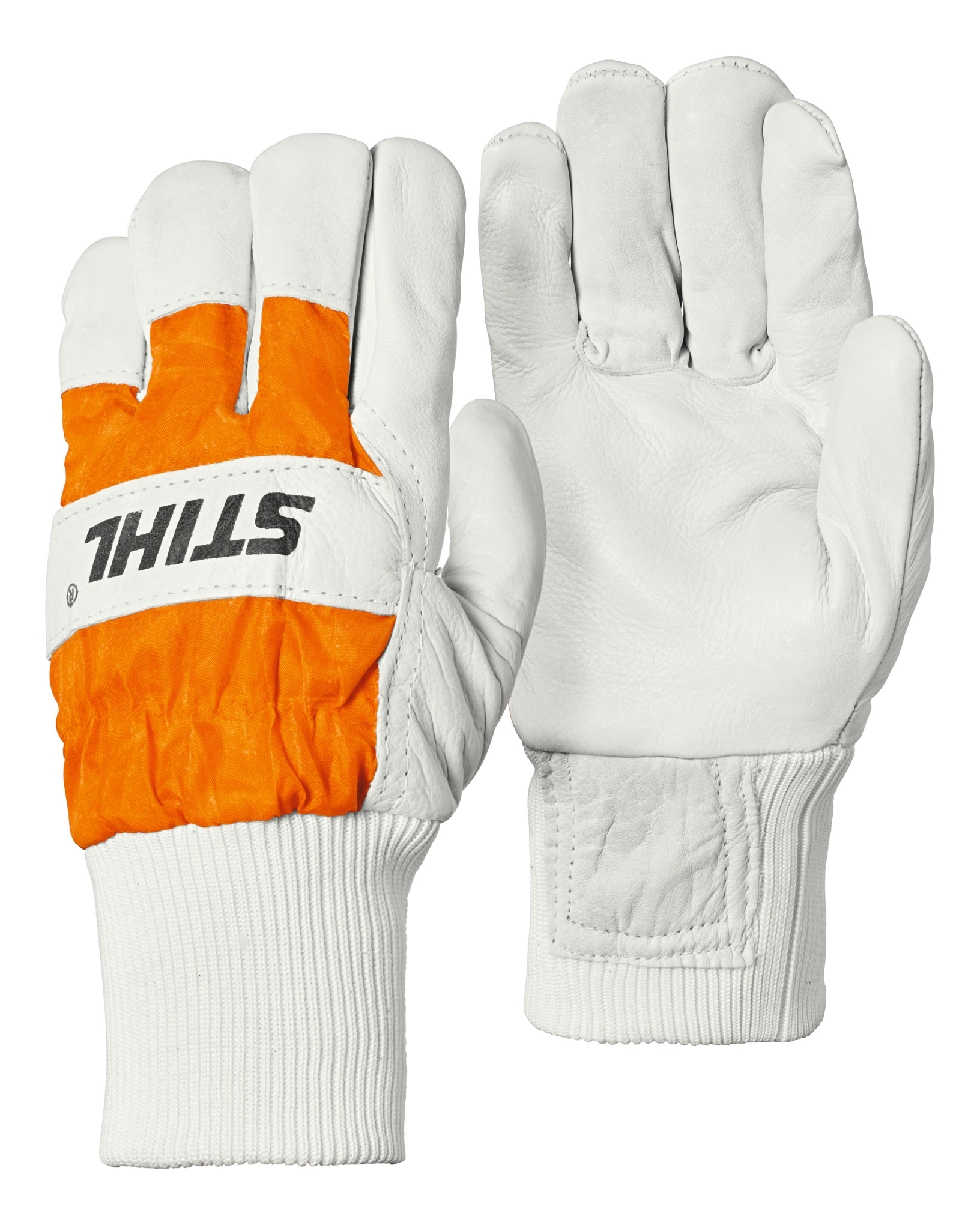 STIHL ADVANCE Duro Arbeitshandschuhe in Weiß und Orange mit Logo