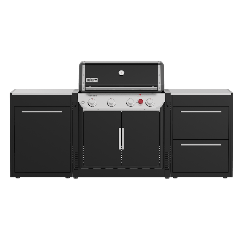Weber BBQ Kitchen Gas 210 mit Gasgrill und Modulen in Schwarz