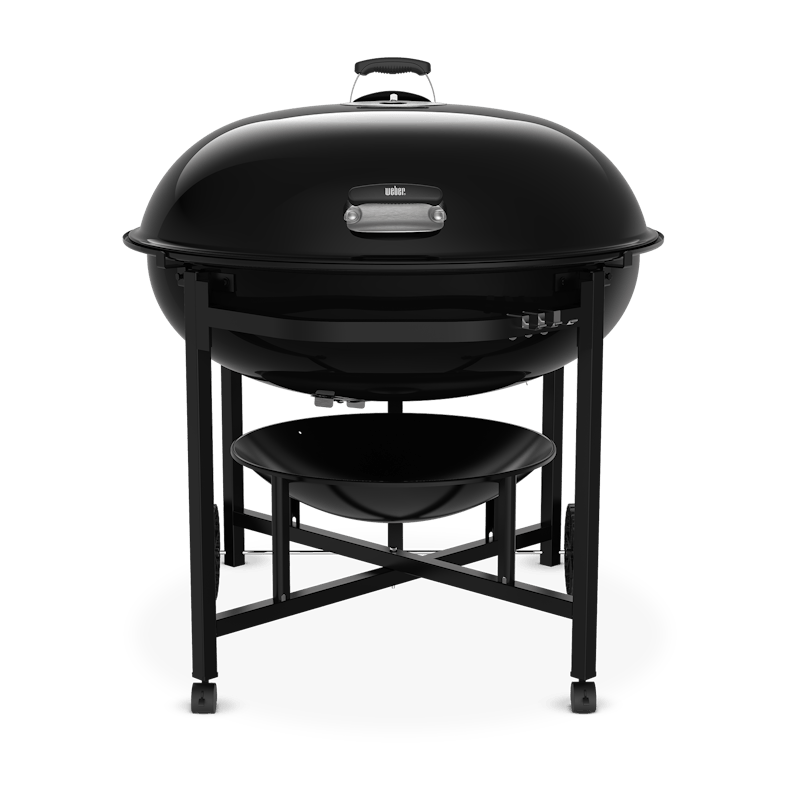 Weber Ranch Kettle Holzkohlegrill mit porzellanemailliertem Deckel und Thermometer
