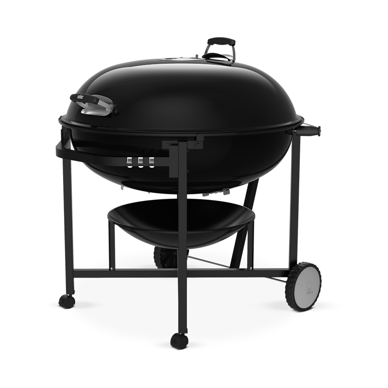 Weber Ranch Kettle Holzkohlegrill mit porzellanemailliertem Deckel und Edelstahl-Grillrost