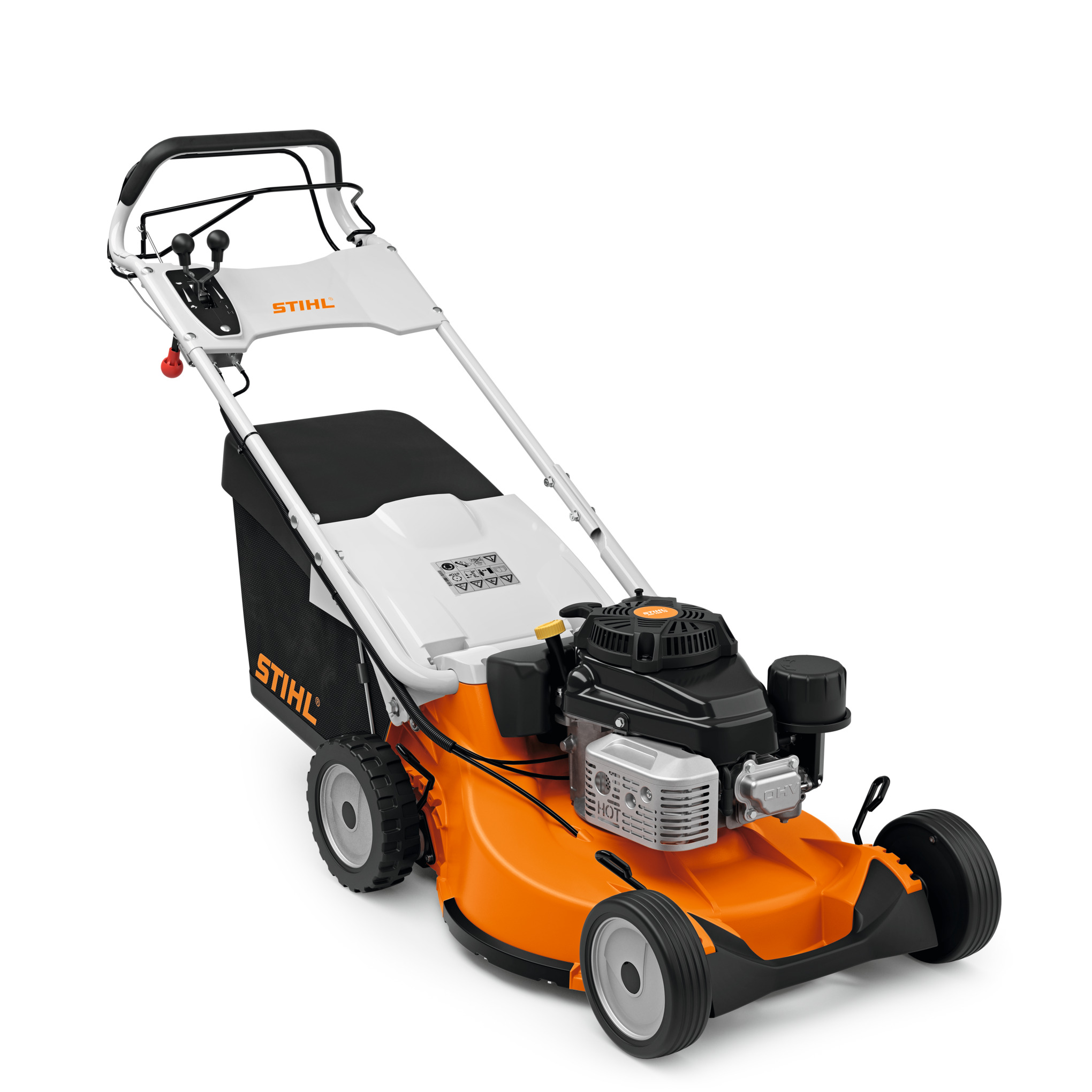 Professioneller Stihl RM 756 YS Rasenmäher mit Grasfangkorb und ergonomischem Griff