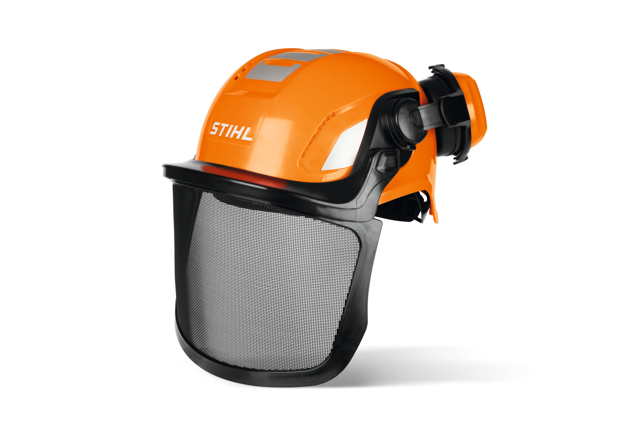 STIHL Kinder-Spielzeughelm in Orange mit Gesichtsgitter