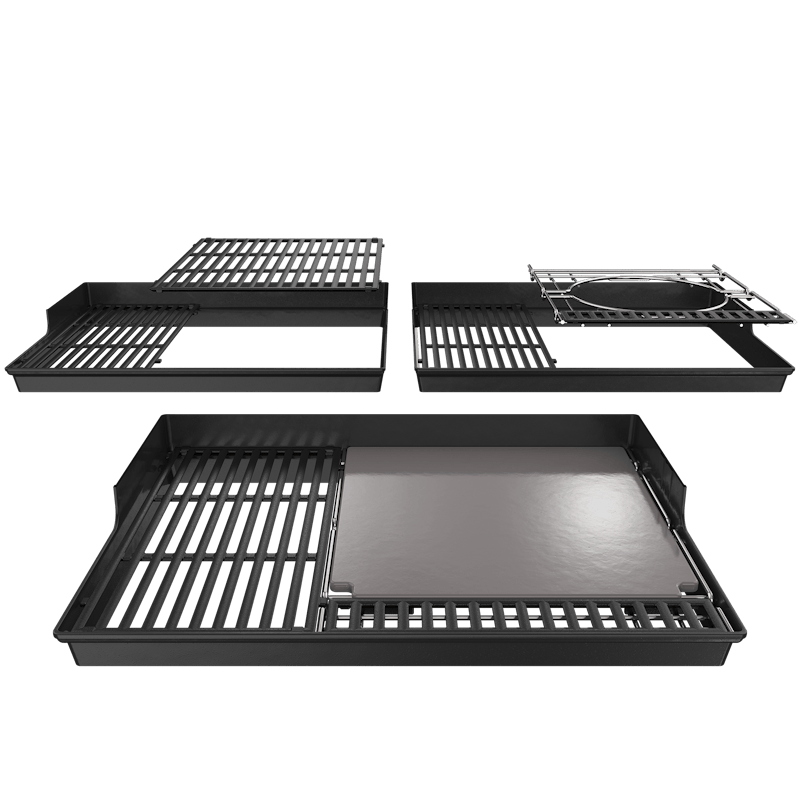 Weber CRAFTED BBQ System mit glasiertem Grillstein und verschiedenen Grillrosten