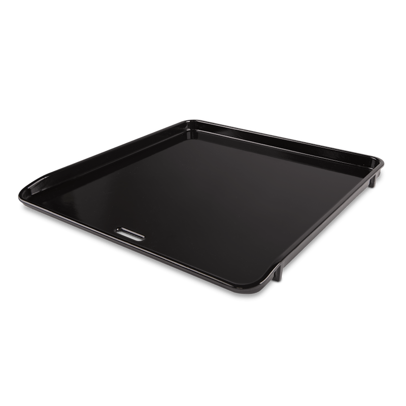 Schwarze Weber CRAFTED Grillplatte aus Gusseisen mit erhöhtem Rand