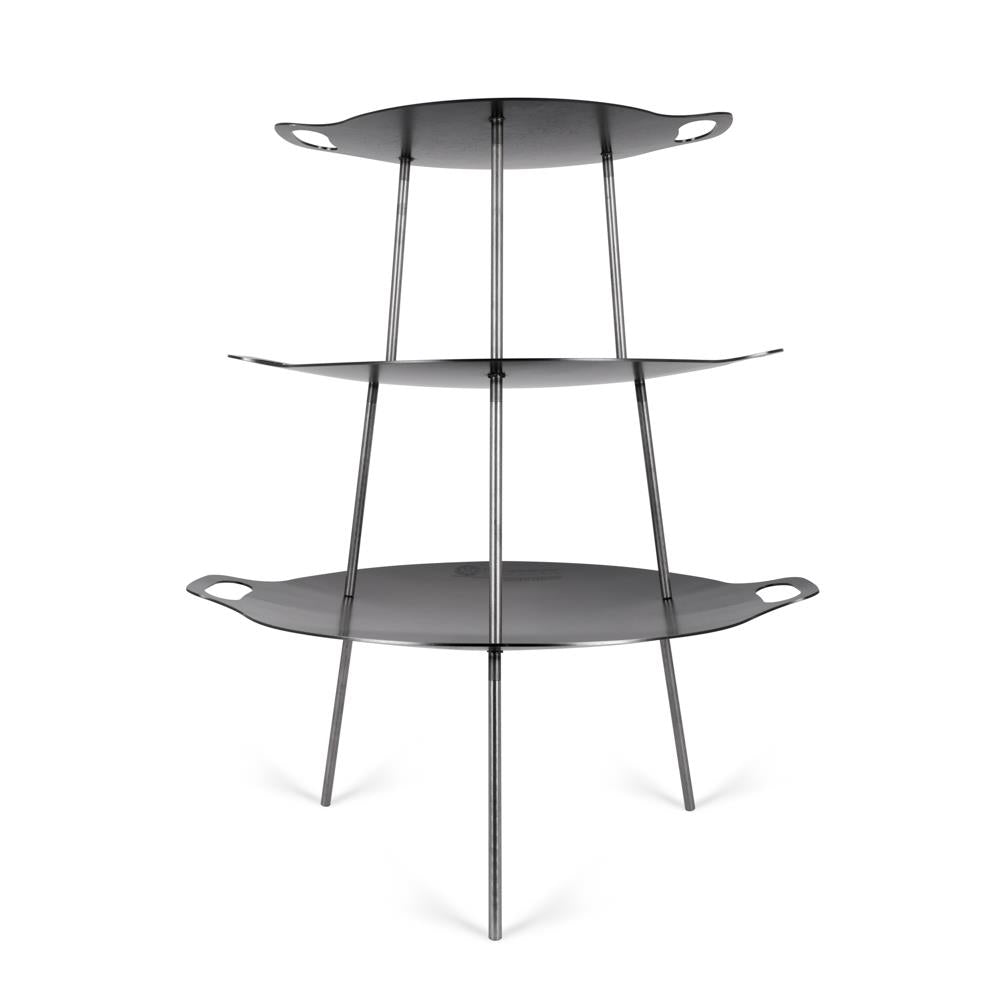 Petromax Grill- und Feuerschale fs48 mit drei Ebenen und Standbeinen in dunklem Finish