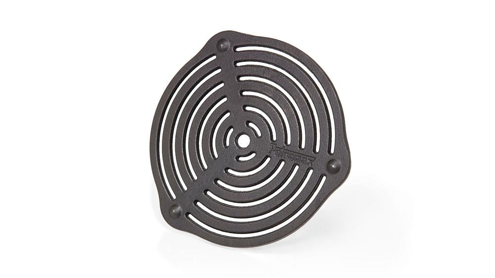 Petromax Gussrost-Einsatz aus Gusseisen mit kreisförmigem Design und seasoned finish