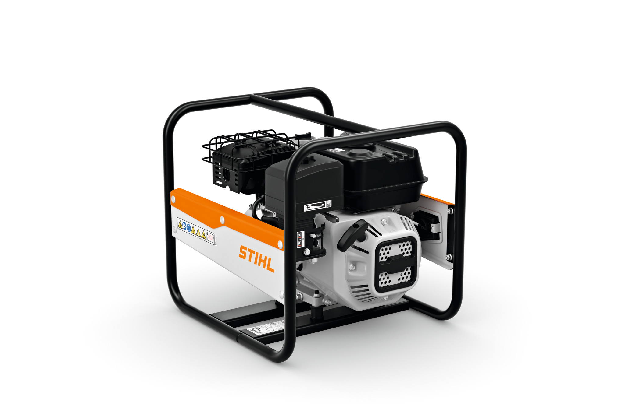 STIHL WP 300 Wasserpumpe auf weißem Hintergrund für effizienten Wassertransport
