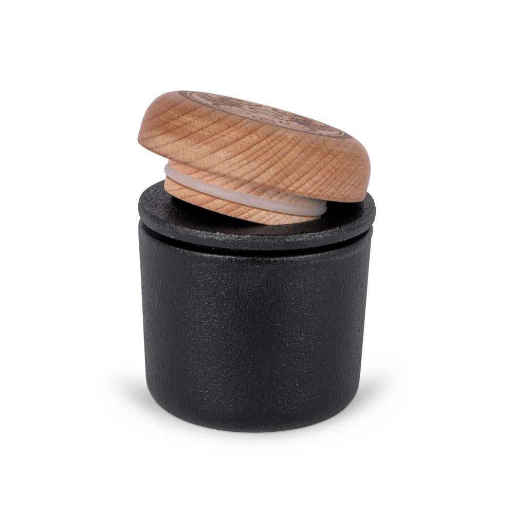 Petromax Handmörser aus Gusseisen mit Holzdeckel und Dichtungsring
