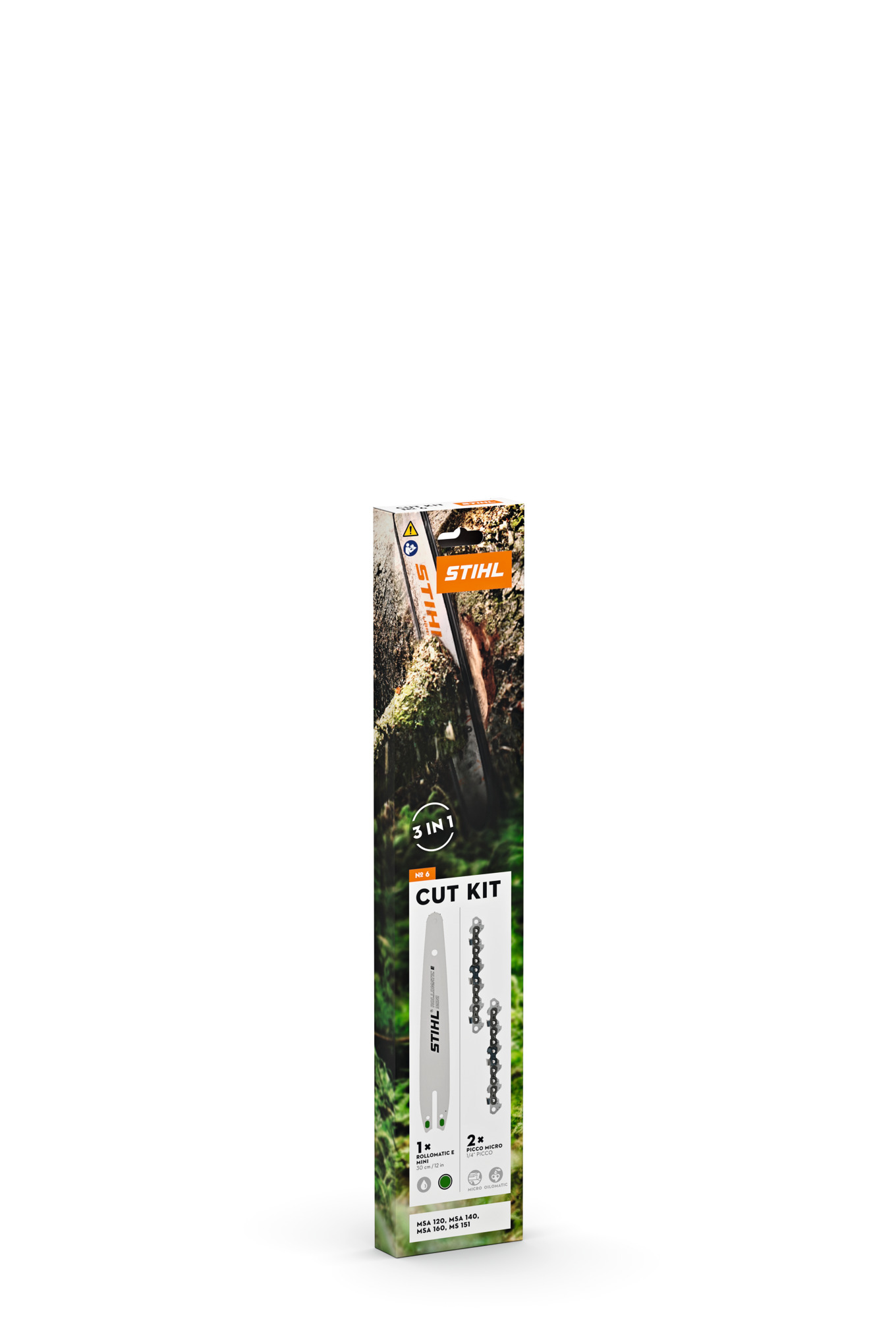STIHL Cut Kit 6 Verpackung mit Führungsschiene und Sägeketten für Motorsägen
