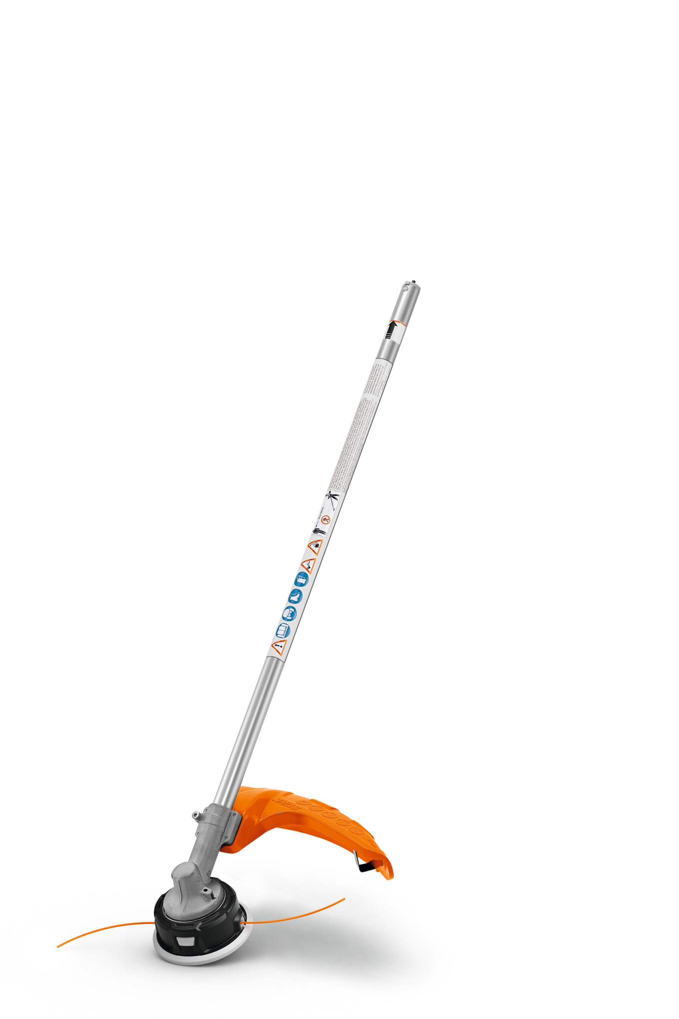 Stihl FS-KM AC C 26-2 Sense mit orangefarbenem Schutzschild und Zweifaden-Mähkopf