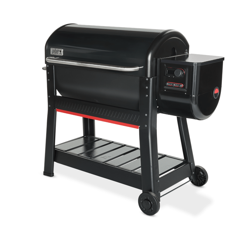 Weber Smoque XL Pelletsmoker mit robustem Ablageboden auf Rädern