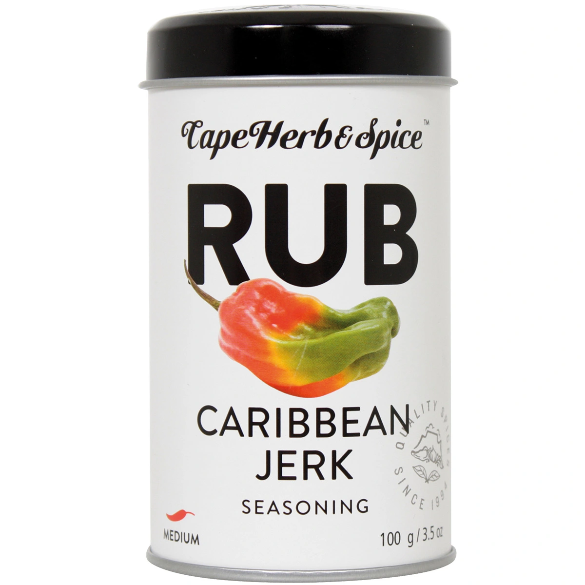 Gewürzdose Cape Herb Rub Caribbean Jerk mit Chilischoten