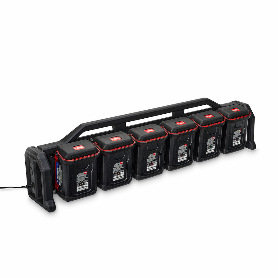 Toro 66560 Mehrfachladegerät mit sechs Batterien für professionelle Handgeräte