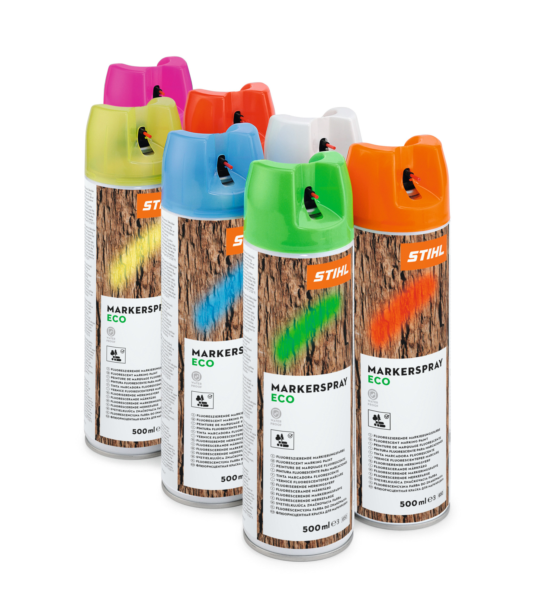 STIHL Markerspray ECO Dosen in verschiedenen Farben für Forstmarkierungen