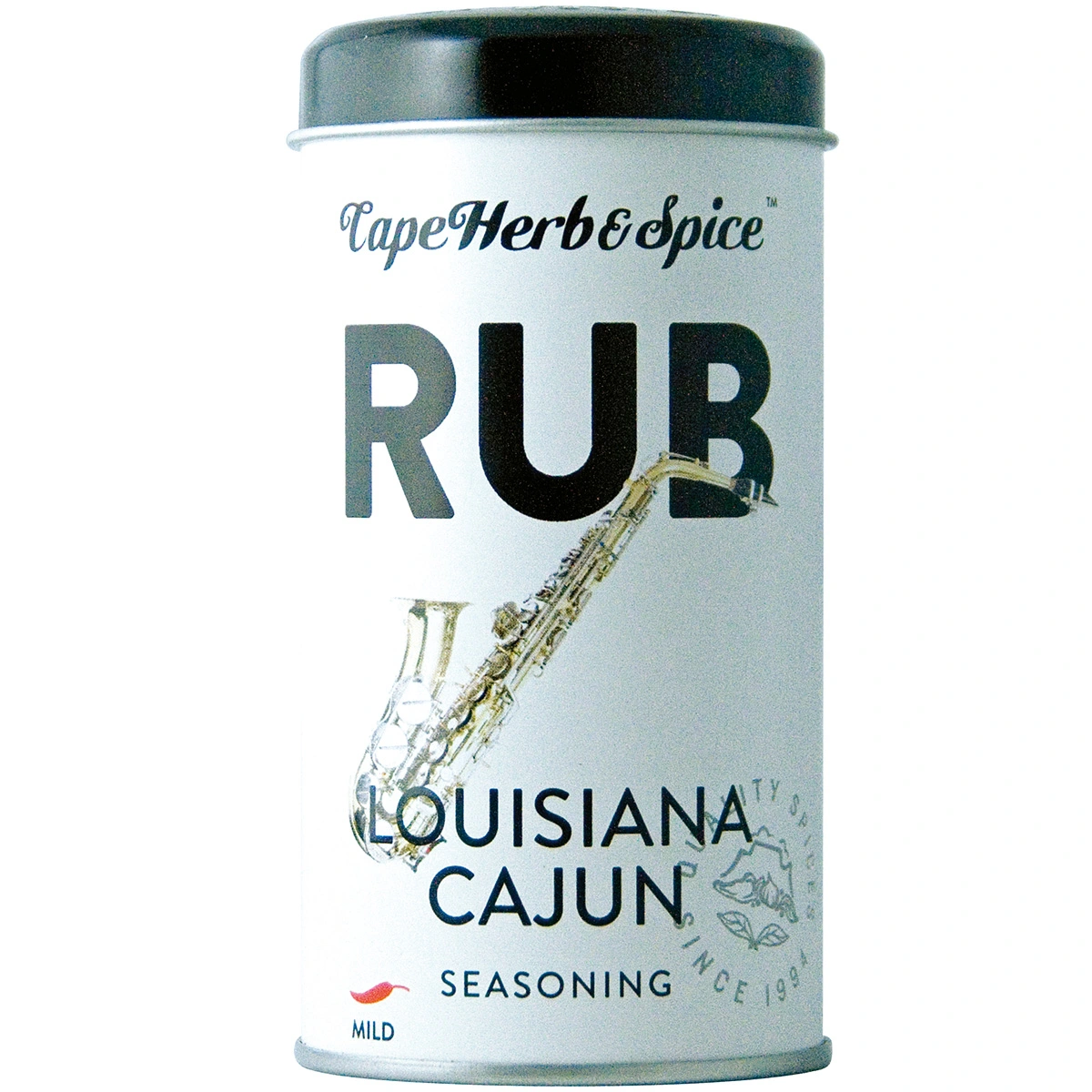 Cape Herb Rub Louisiana Cajun Gewürzdose mit Saxophon-Design