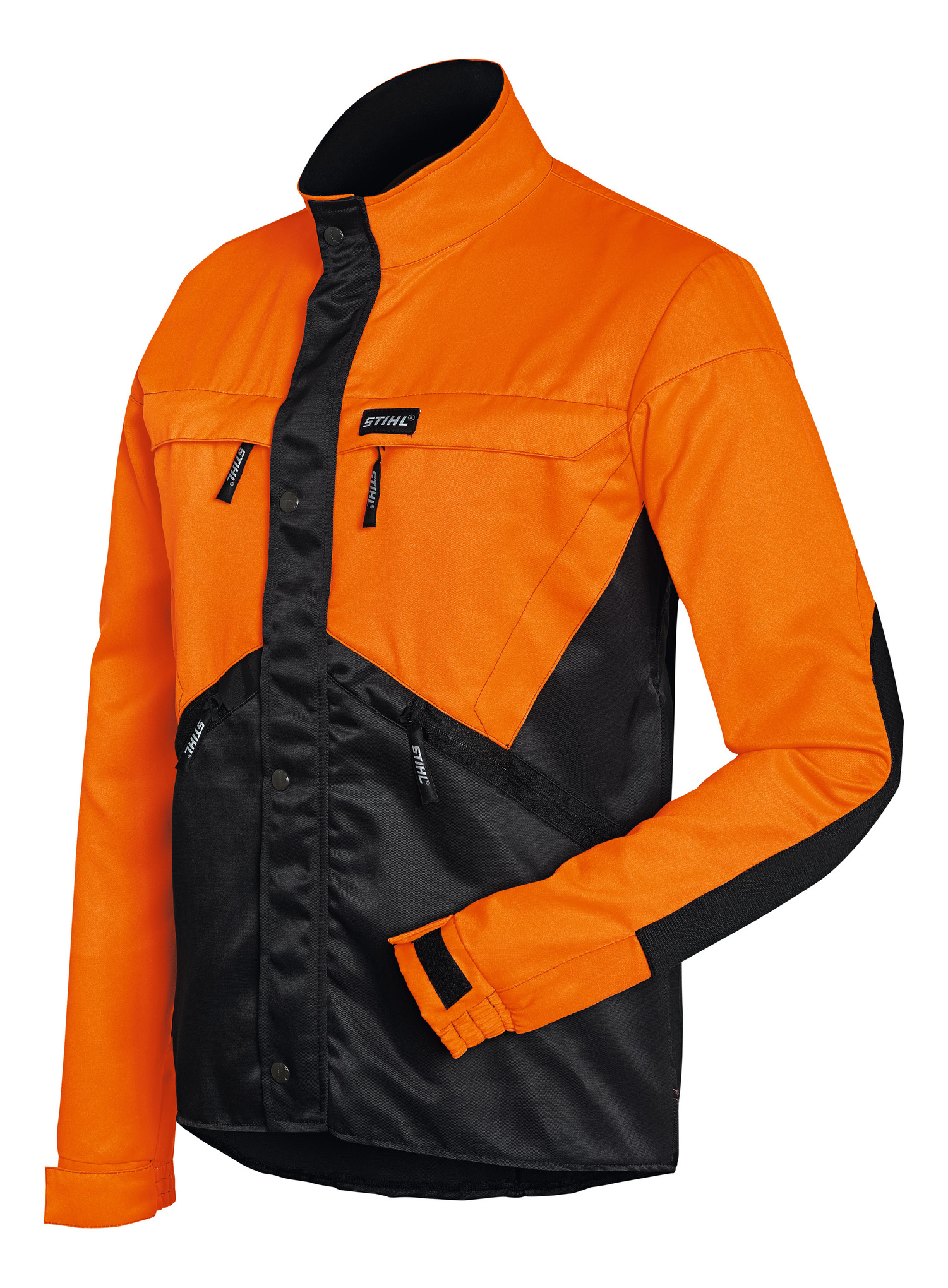 Professionelle STIHL Jacke DYNAMIC in Anthrazit und Warnorange für Sägearbeiten