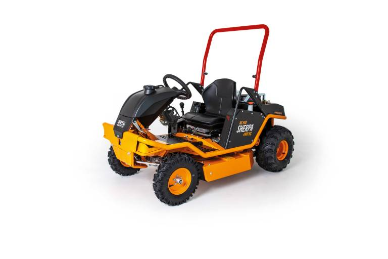 AS 940 Sherpa 4WD RC Aufsitzmäher mit Fernsteuerung in Orange mit rotem Überrollbügel